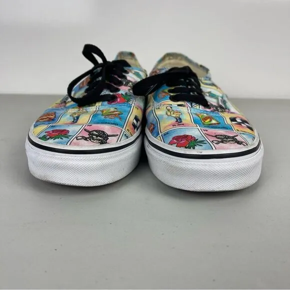 VANS Authentic Los Vans Low Lace Up Sneakers Mexican Loteria Men's Size 9.5