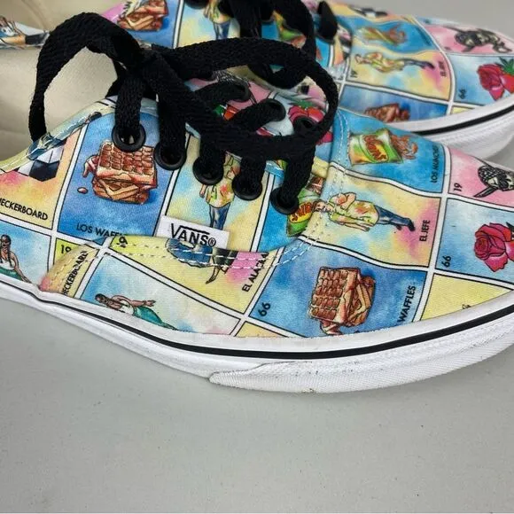 VANS Authentic Los Vans Low Lace Up Sneakers Mexican Loteria Men's Size 9.5