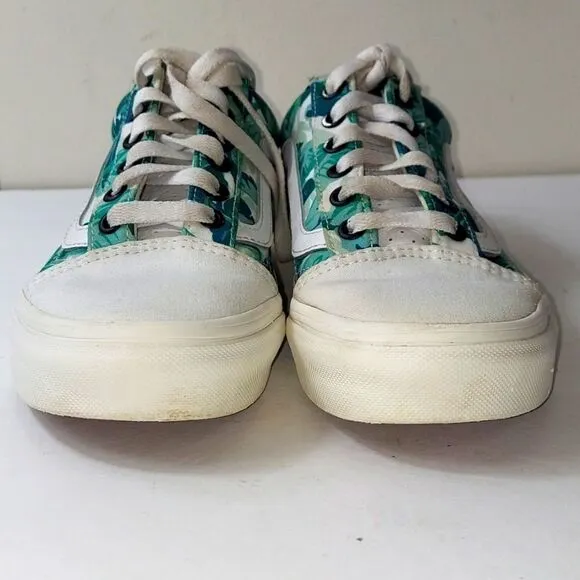 Vans Custom Palm Leaves Low Top Sneakers Sz 4.5