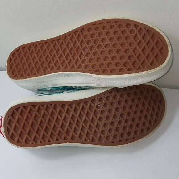 Vans Custom Palm Leaves Low Top Sneakers Sz 4.5