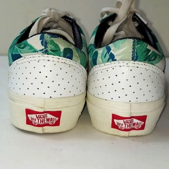 Vans Custom Palm Leaves Low Top Sneakers Sz 4.5