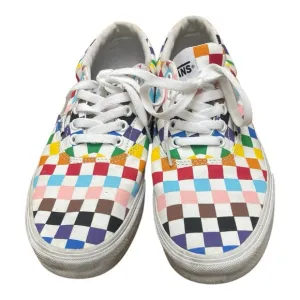 Vans Doheny Pride Checkerboard White Rainbow Low Top Skate Sneakers Size 8.5