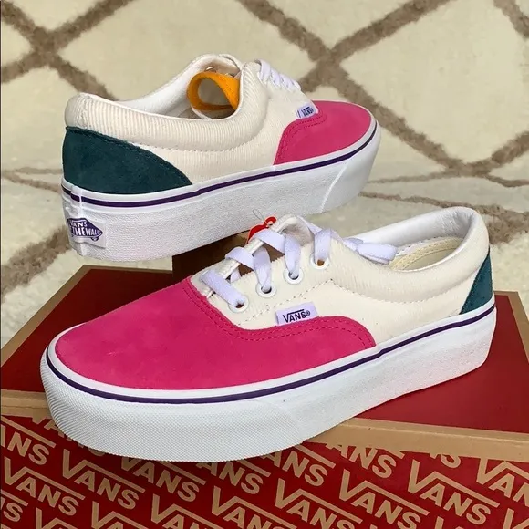 VANS ERA PLATFORM MINI CORD MULTI/TRUE WHITE WMNS