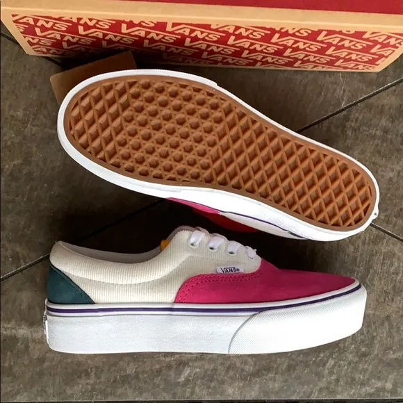 VANS ERA PLATFORM MINI CORD MULTI/TRUE WHITE WMNS