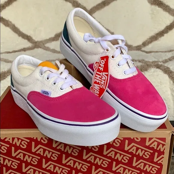 VANS ERA PLATFORM MINI CORD MULTI/TRUE WHITE WMNS