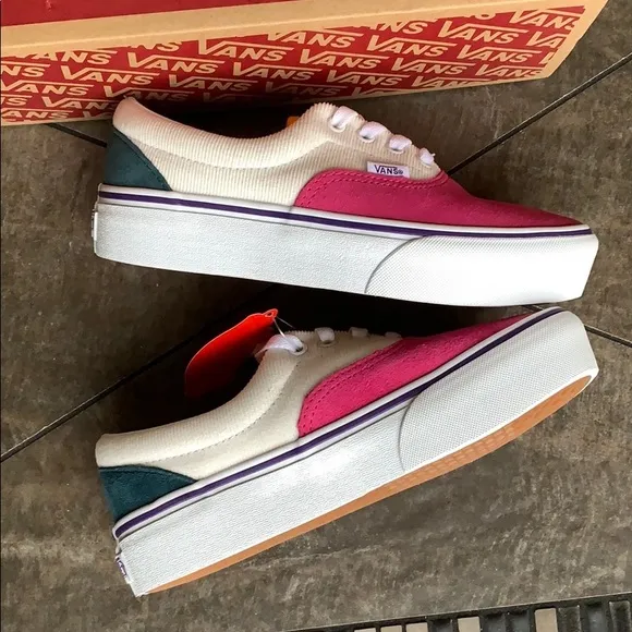 VANS ERA PLATFORM MINI CORD MULTI/TRUE WHITE WMNS