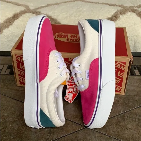 VANS ERA PLATFORM MINI CORD MULTI/TRUE WHITE WMNS
