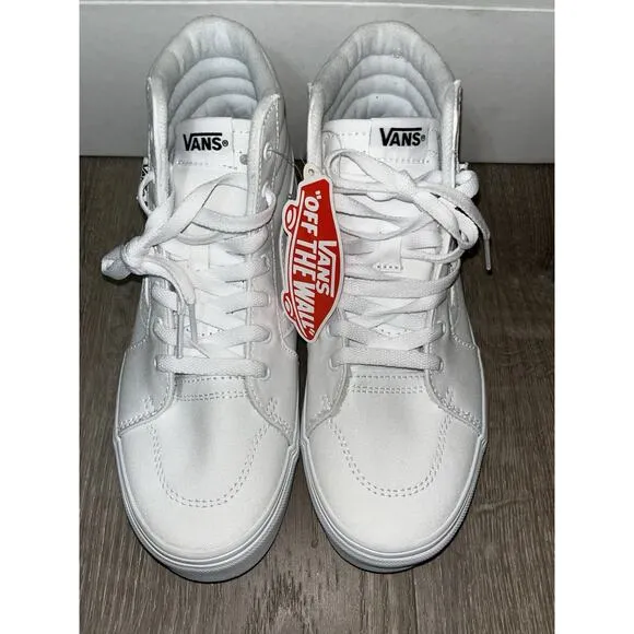 Vans Filmore Sneakers Hi Tapere White Canvas Platform Women's Size 5 NEW