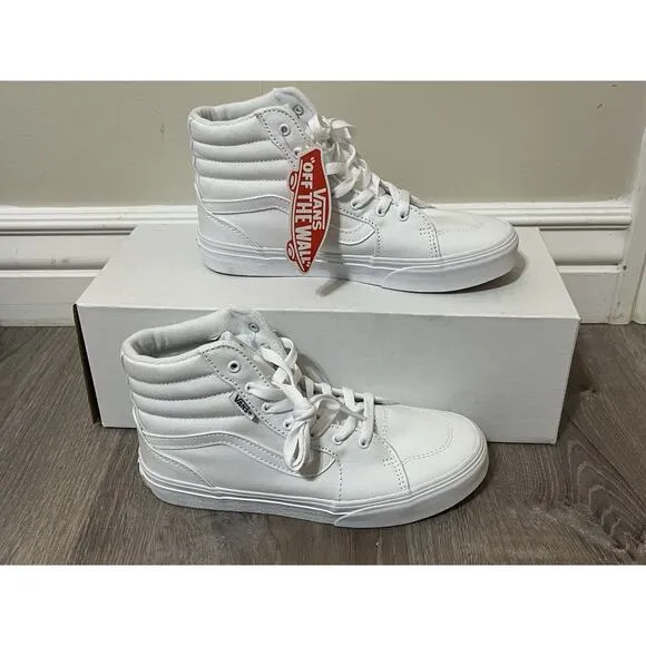 Vans Filmore Sneakers Hi Tapere White Canvas Platform Women's Size 5 NEW