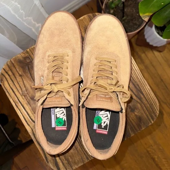 Vans Gilbert Crockett Skateboarding Suede Canvas Low Top Sneakers Tan size 11