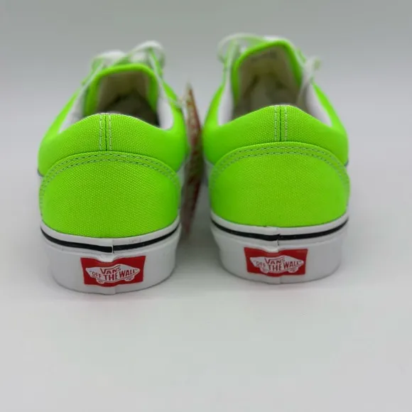 Vans Green and White Low-Top Sneakers