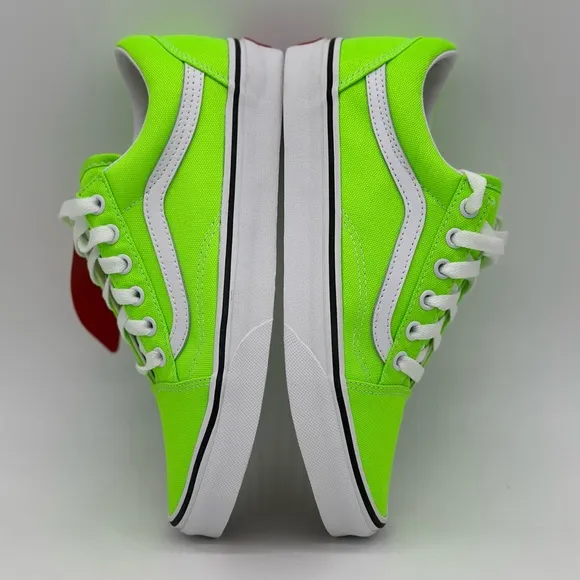 Vans Green and White Low-Top Sneakers