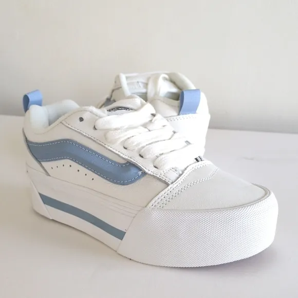 Vans Knu Stack Smarten Up White Platforms