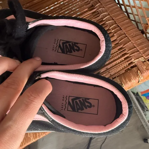 Vans Lazy Oaf Platform Black Suede Heart Cutouts “Bad For You” Women’s 5.5