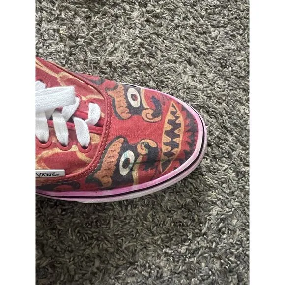 Vans Low Top Sneakers Asian Chinese Dragon Red Men’s Size 9.5 Lace Up Rare