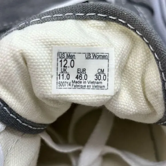 Vans Low Top Sneakers Gray Men’s Size 12