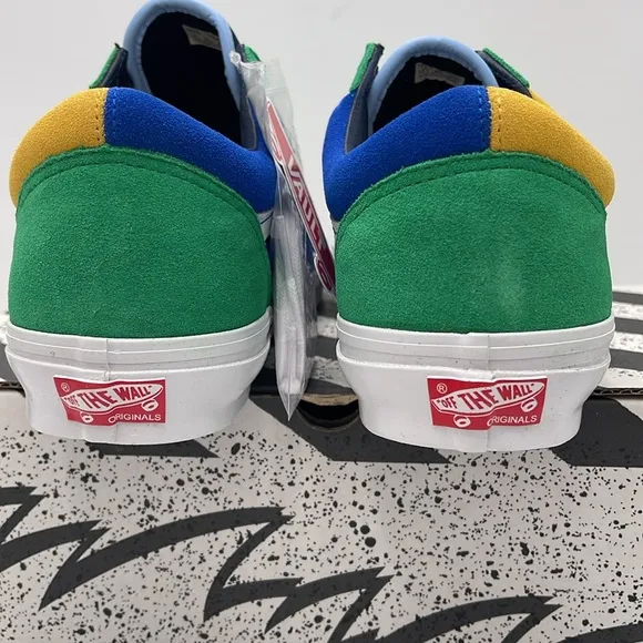 Vans Men’s Colorful Low-Top Sneakers 0g Old Skool LowOff The Wall Green/Yellow