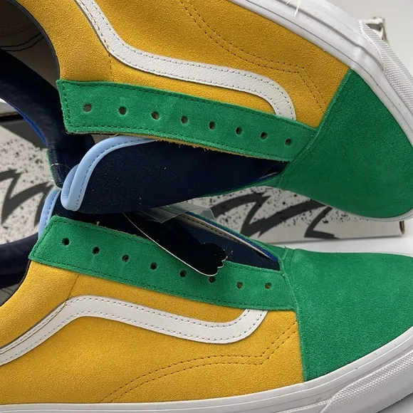 Vans Men’s Colorful Low-Top Sneakers 0g Old Skool LowOff The Wall Green/Yellow