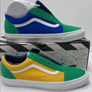 Vans Men’s Colorful Low-Top Sneakers 0g Old Skool LowOff The Wall Green/Yellow