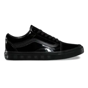Vans Old Skool Low Top Skate Sneaker in Black Patent