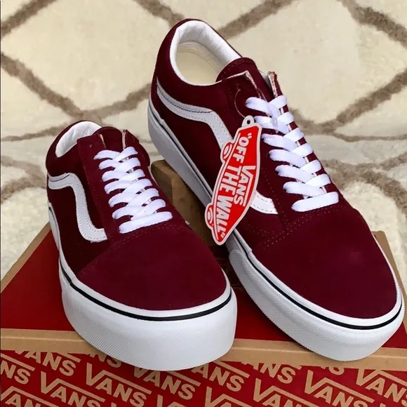 •VANS OLD SKOOL PLATFORM Port Royale/True White wmn
