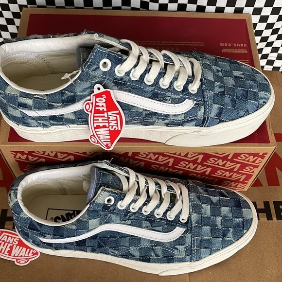 Vans Old Skool Stacked Platforms Woven Denim/Multi WMNS sneakers