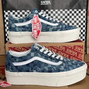 Vans Old Skool Stacked Platforms Woven Denim/Multi WMNS sneakers