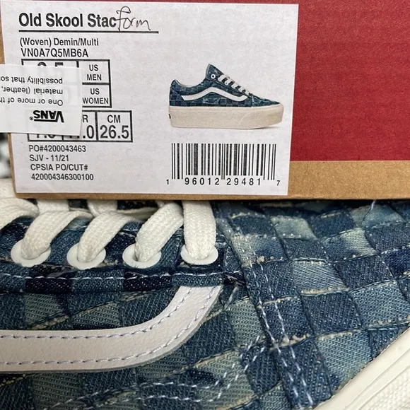 Vans Old Skool Stacked Platforms Woven Denim/Multi WMNS sneakers