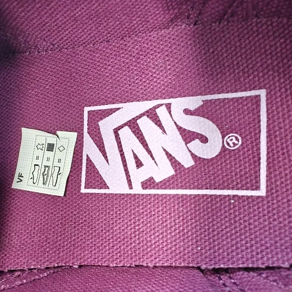 Vans Old Skool Stackform Mono Embroidery Dark Purple Plum Platform Sneakers sz 6