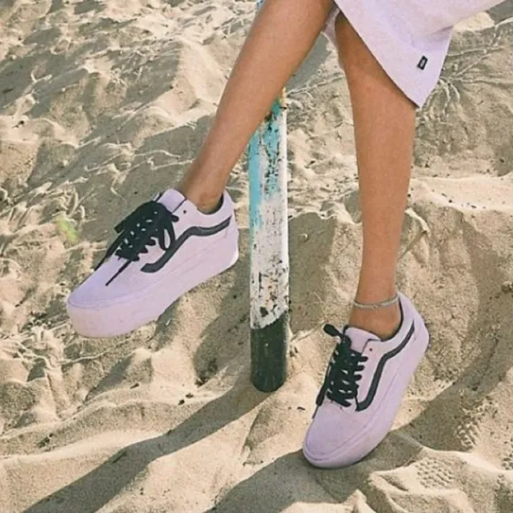 Vans Old Skool Stackform Suede Lavender Platform Gentle Sneakers size Men's 6