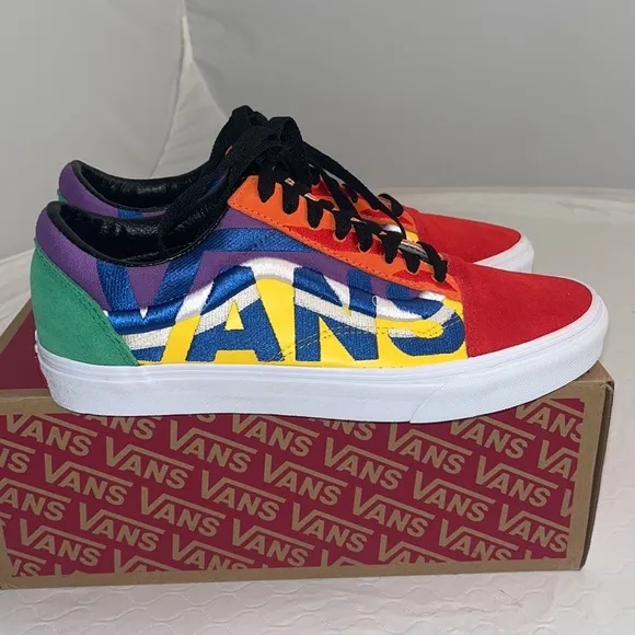 Vans Old Skool Statement Multicolor rainbow low top unisex sneakers