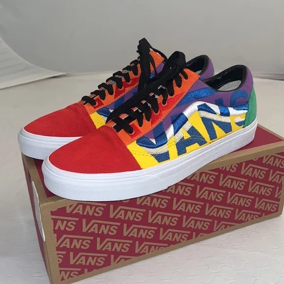 Vans Old Skool Statement Multicolor rainbow low top unisex sneakers