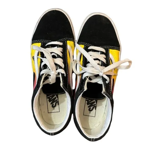 Vans Old Skool Flame Low Top Sneakers - Size 7