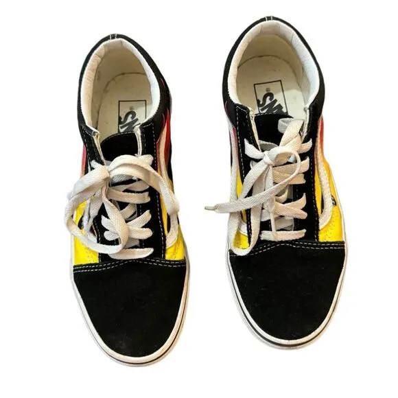 Vans Old Skool Flame Low Top Sneakers - Size 7