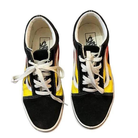 Vans Old Skool Flame Low Top Sneakers - Size 7