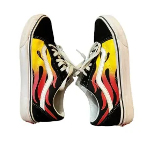 Vans Old Skool Flame Low Top Sneakers - Size 7