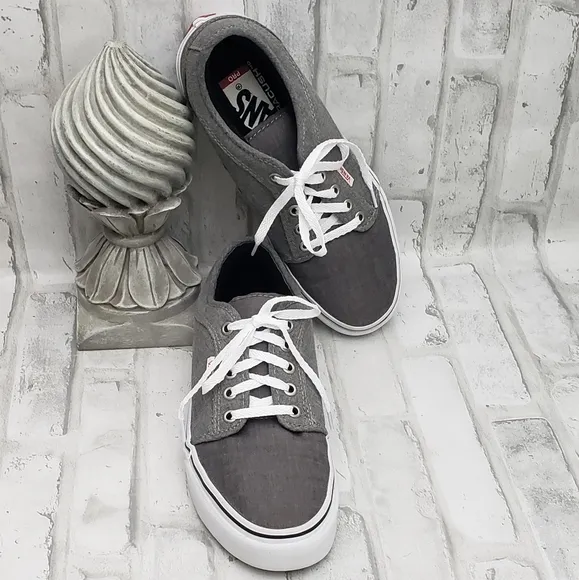 Vans Pro Ultracush Gray Low Top Lace Up Skateboarding Sneakers, Men's 6.5