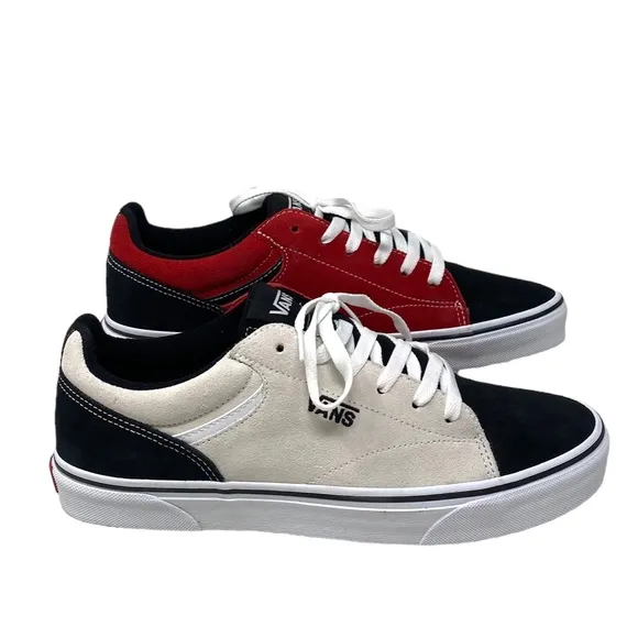 VANS Seldan Women Shoe Sneakers Rally Suede Red Black Low Top Casual VN0A5HTZBA2