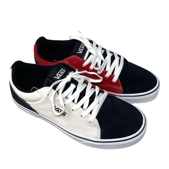 VANS Seldan Women Shoe Sneakers Rally Suede Red Black Low Top Casual VN0A5HTZBA2