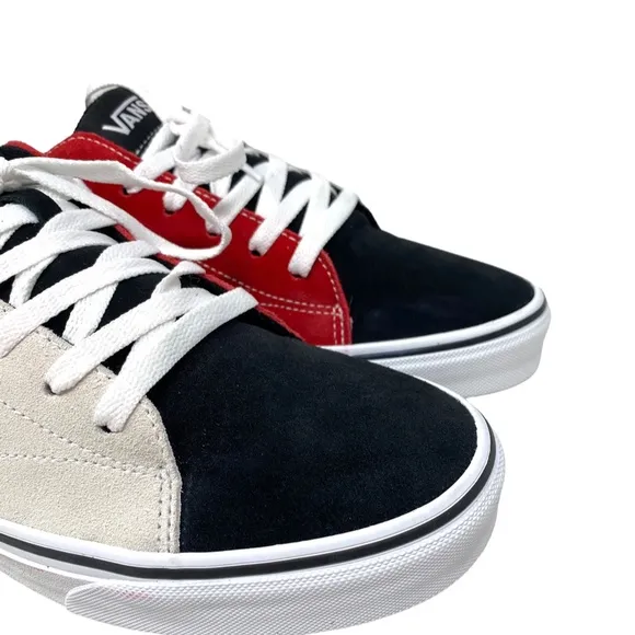 VANS Seldan Women Shoe Sneakers Rally Suede Red Black Low Top Casual VN0A5HTZBA2