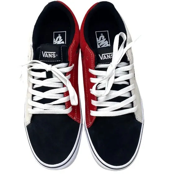 VANS Seldan Women Shoe Sneakers Rally Suede Red Black Low Top Casual VN0A5HTZBA2