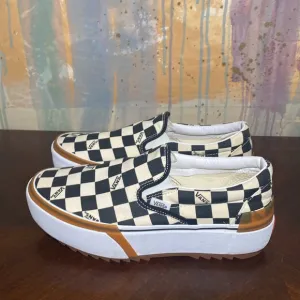Vans Stacked Checkerboard Platform Slip-On Sneakers Unisex women’s 9.5/ Men’s 8