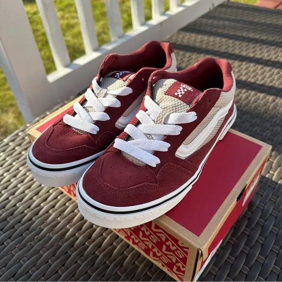 Vans Suede Low Top Sneakers, Caldrone Madder Brown, Kids, Youth, Unisex, New