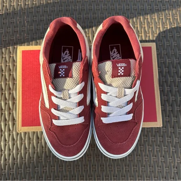 Vans Suede Low Top Sneakers, Caldrone Madder Brown, Kids, Youth, Unisex, New