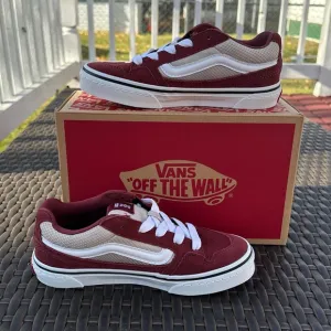 Vans Suede Low Top Sneakers, Caldrone Madder Brown, Kids, Youth, Unisex, New