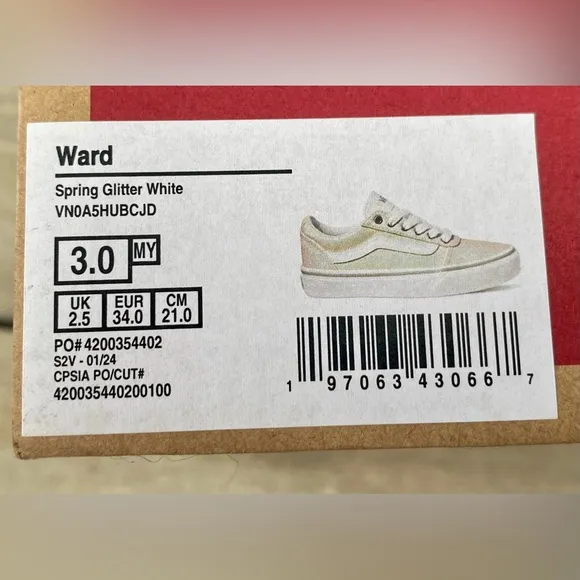Vans Ward Glitter Sneakers Girls 3