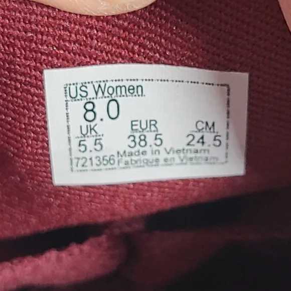Vans Ward Platform Plaid Mix Port Burgundy Maroon Sneakers Women's Size 8
