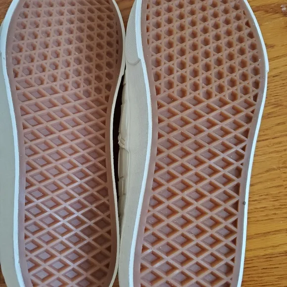 Vans White Pink Woven Checkered Platform Sneakers Men's Shoe 10 Women's 11.5