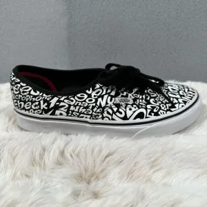 Vans x Authentic Low Top Sneakers Womens 7 A Tribe Called Quest ATCQ Black White