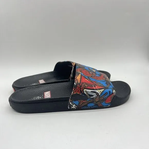 VANS x Marvel Spider-Man Sandals‎ Size 8 Men’s Used No Box Slip On Slides